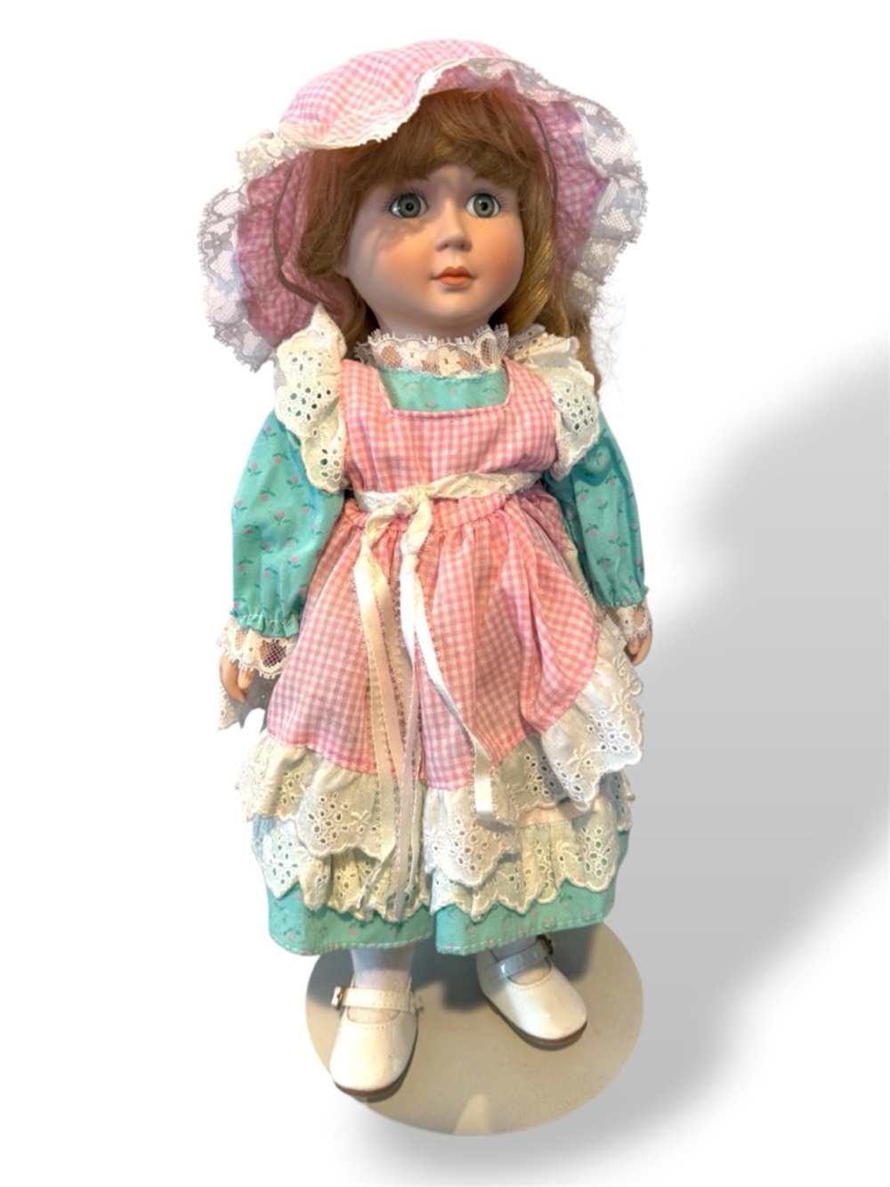 Gorham Miss Saturday Porcelain Doll in Pink and Teal Dress